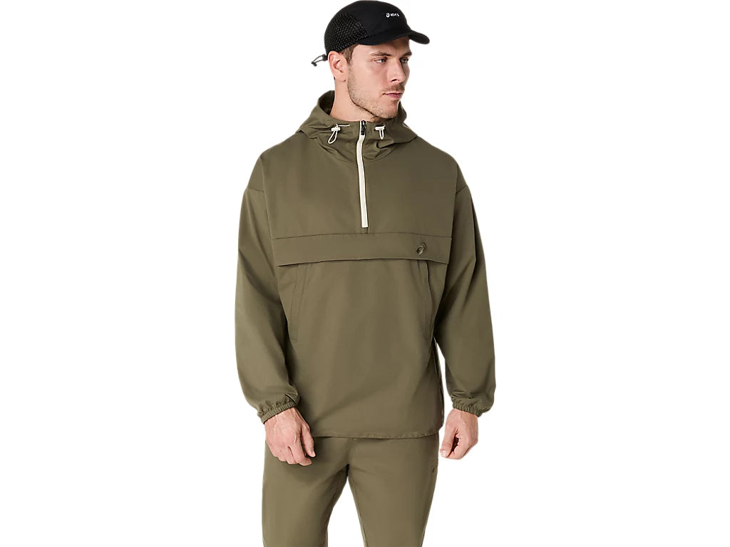 DOUBLE WEAVE RELAXED PULLOVER JACKET